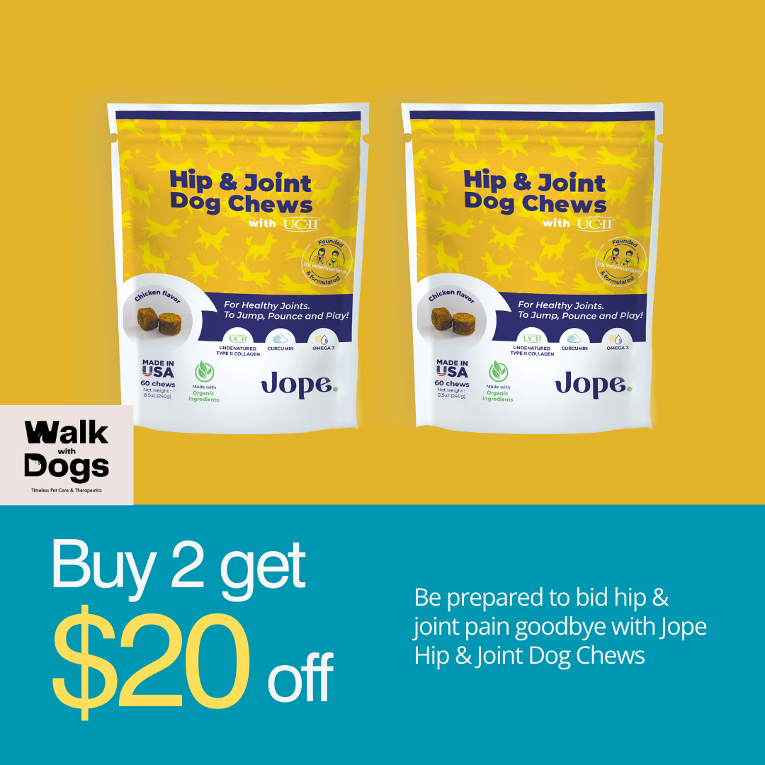 $20 off 2 packet of JOPE Hip & Joint chews purchased